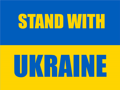 Ukraine Smaller Lawnsign - 12"x18"