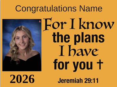 Religious Grad 1 - Lawn Sign