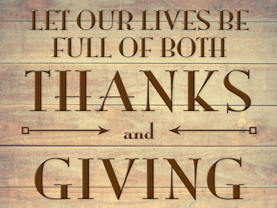 Thanks Giving - Lawn Sign