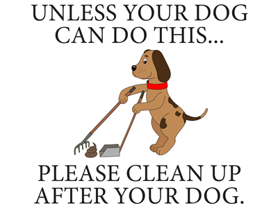 Clean Dog Poop Sign