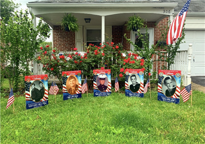 Veterans Memorial Lawn Sign