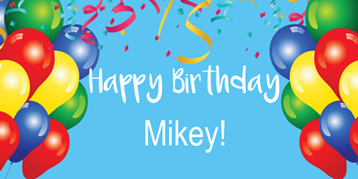 Blue Birthday Banner