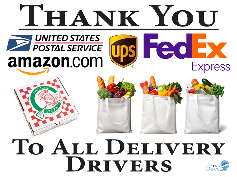 Ty Delivery Drivers Lawn Signs