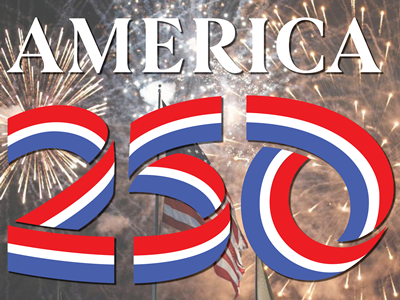 America 250 with Background- Lawn Sign