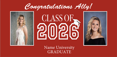 DESIGN TEMPLATE - Grad Banner 2 Pics
